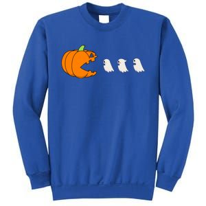 Funny Gamer Pumpkin Eating Ghost Halloween Cute Gift Sweatshirt