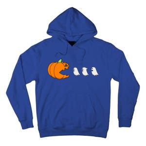 Funny Gamer Pumpkin Eating Ghost Halloween Cute Gift Tall Hoodie