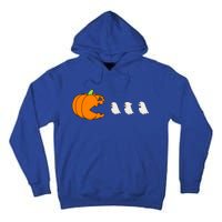 Funny Gamer Pumpkin Eating Ghost Halloween Cute Gift Tall Hoodie