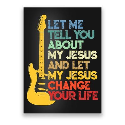 Funny Guitar Player Christian Bible Gift Poster