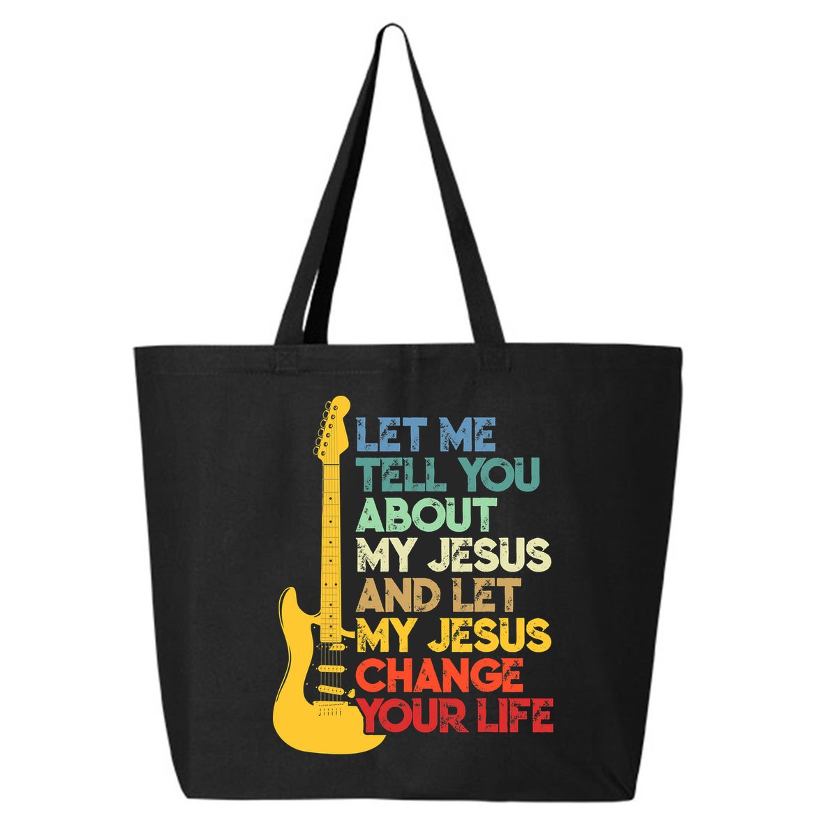 Funny Guitar Player Christian Bible Gift 25L Jumbo Tote