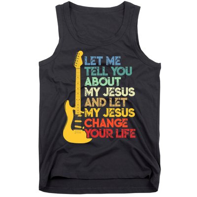 Funny Guitar Player Christian Bible Gift Tank Top