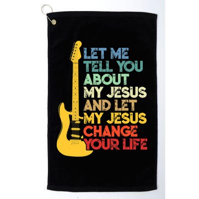 Funny Guitar Player Christian Bible Gift Golf Towel