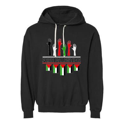 Free Gaza Palestine Flag Proud Palestine Save Gaza Garment-Dyed Fleece Hoodie