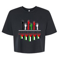 Free Gaza Palestine Flag Proud Palestine Save Gaza Bella+Canvas Jersey Crop Tee