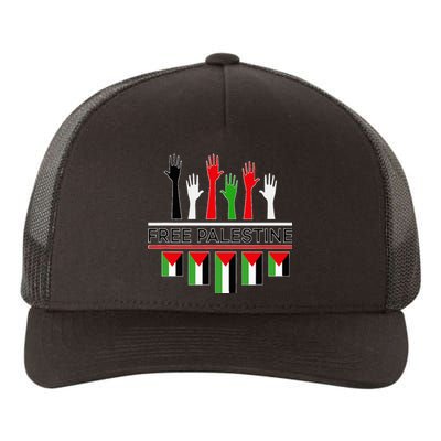 Free Gaza Palestine Flag Proud Palestine Save Gaza Yupoong Adult 5-Panel Trucker Hat