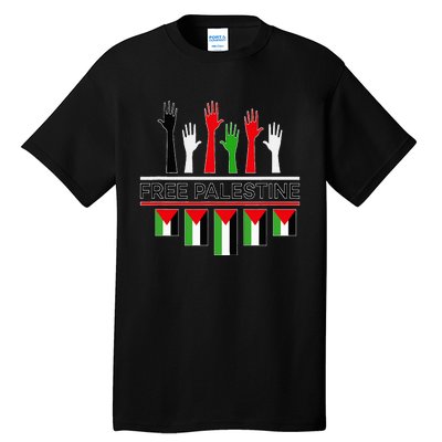 Free Gaza Palestine Flag Proud Palestine Save Gaza Tall T-Shirt