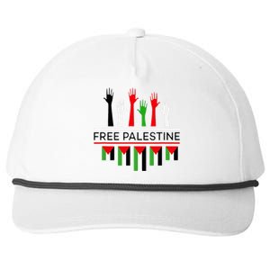 Free Gaza Palestine Flag Proud Palestine Save Gaza Snapback Five-Panel Rope Hat