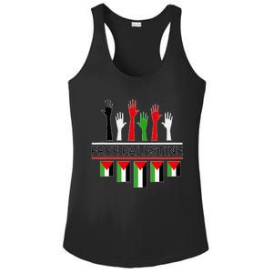 Free Gaza Palestine Flag Proud Palestine Save Gaza Ladies PosiCharge Competitor Racerback Tank