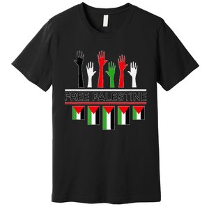 Free Gaza Palestine Flag Proud Palestine Save Gaza Premium T-Shirt