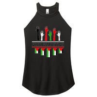 Free Gaza Palestine Flag Proud Palestine Save Gaza Women's Perfect Tri Rocker Tank