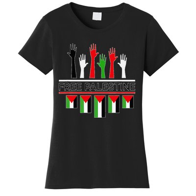 Free Gaza Palestine Flag Proud Palestine Save Gaza Women's T-Shirt