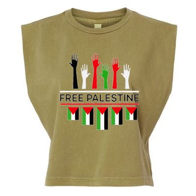 Free Gaza Palestine Flag Proud Palestine Save Gaza Garment-Dyed Women's Muscle Tee