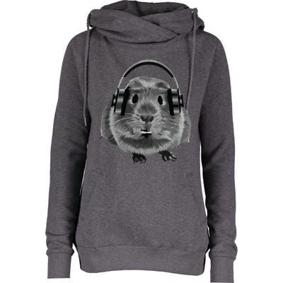 Fat Guinea Pig House Pet Animal For Animal Lovers Womens Funnel Neck Pullover Hood