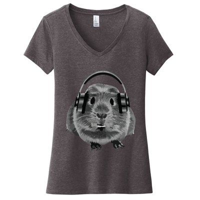 Fat Guinea Pig House Pet Animal For Animal Lovers Women's V-Neck T-Shirt