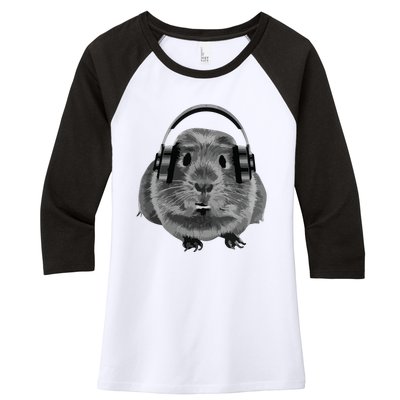 Fat Guinea Pig House Pet Animal For Animal Lovers Women's Tri-Blend 3/4-Sleeve Raglan Shirt