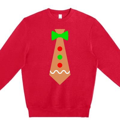 Festive Gingerbread Pajama Set for Christmas Premium Crewneck Sweatshirt