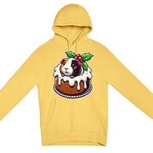 Funny Guinea Pig Dad Mom Lover Guinea Pig Christmas Pudding Premium Pullover Hoodie