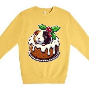 Funny Guinea Pig Dad Mom Lover Guinea Pig Christmas Pudding Premium Crewneck Sweatshirt