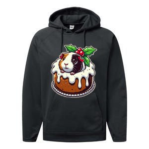 Funny Guinea Pig Dad Mom Lover Guinea Pig Christmas Pudding Performance Fleece Hoodie