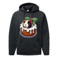 Funny Guinea Pig Dad Mom Lover Guinea Pig Christmas Pudding Performance Fleece Hoodie