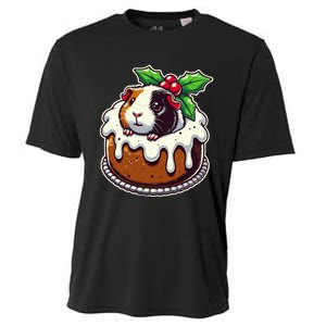 Funny Guinea Pig Dad Mom Lover Guinea Pig Christmas Pudding Cooling Performance Crew T-Shirt