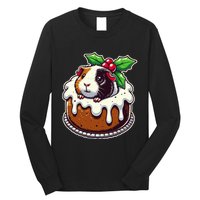 Funny Guinea Pig Dad Mom Lover Guinea Pig Christmas Pudding Long Sleeve Shirt