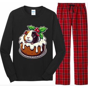 Funny Guinea Pig Dad Mom Lover Guinea Pig Christmas Pudding Long Sleeve Pajama Set