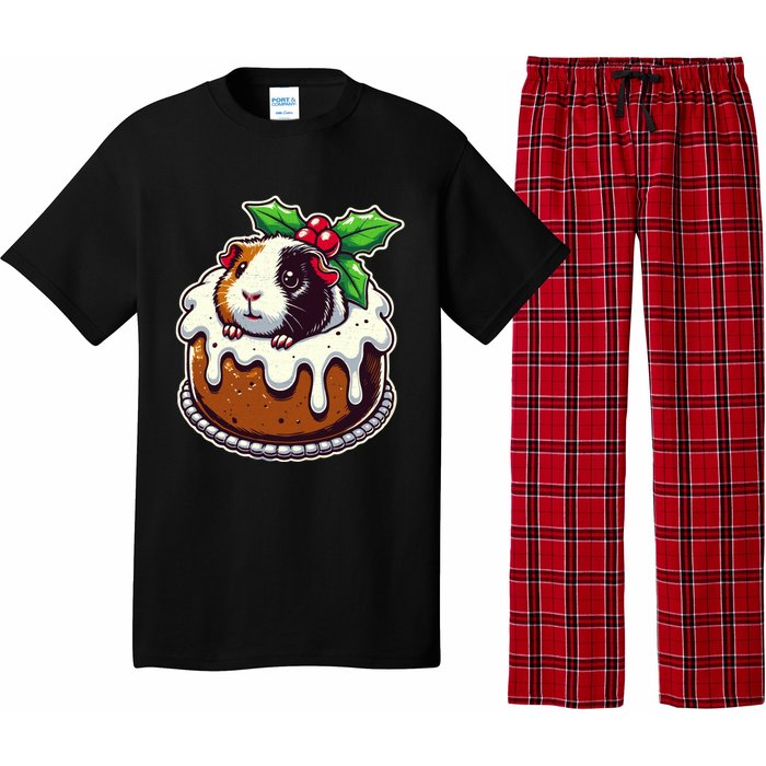 Funny Guinea Pig Dad Mom Lover Guinea Pig Christmas Pudding Pajama Set