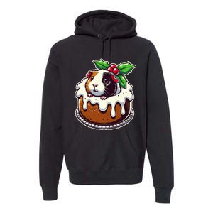 Funny Guinea Pig Dad Mom Lover Guinea Pig Christmas Pudding Premium Hoodie