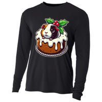 Funny Guinea Pig Dad Mom Lover Guinea Pig Christmas Pudding Cooling Performance Long Sleeve Crew