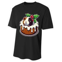 Funny Guinea Pig Dad Mom Lover Guinea Pig Christmas Pudding Performance Sprint T-Shirt