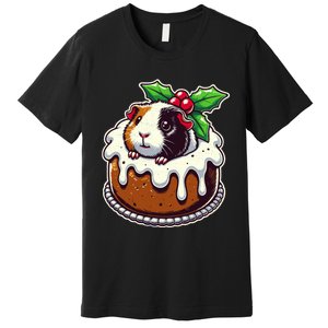 Funny Guinea Pig Dad Mom Lover Guinea Pig Christmas Pudding Premium T-Shirt