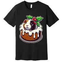 Funny Guinea Pig Dad Mom Lover Guinea Pig Christmas Pudding Premium T-Shirt