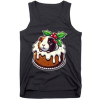 Funny Guinea Pig Dad Mom Lover Guinea Pig Christmas Pudding Tank Top