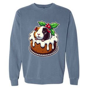 Funny Guinea Pig Dad Mom Lover Guinea Pig Christmas Pudding Garment-Dyed Sweatshirt