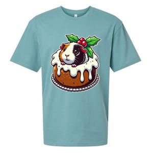 Funny Guinea Pig Dad Mom Lover Guinea Pig Christmas Pudding Sueded Cloud Jersey T-Shirt