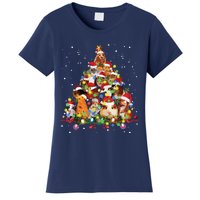 Funny Guinea Pig Christmas Tree Ornament Decor Gift Cute Women's T-Shirt