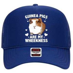 Funny Guinea Pig Design For Men Women Kids Guinea Pig Lovers High Crown Mesh Back Trucker Hat