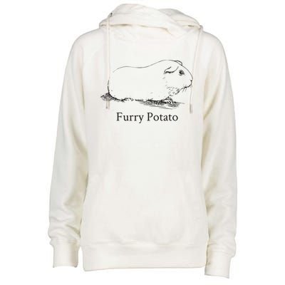 Funny Guinea Pig Furry Potato Wrong Animal Name Stupid Joke Womens Funnel Neck Pullover Hood