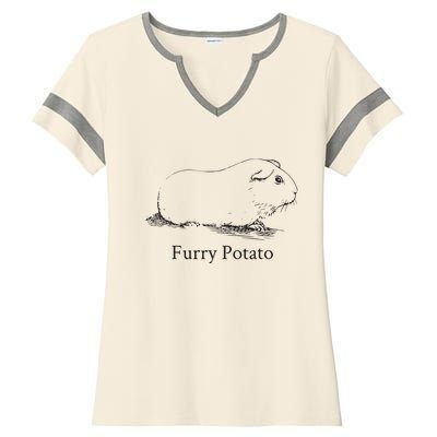 Funny Guinea Pig Furry Potato Wrong Animal Name Stupid Joke Ladies Halftime Notch Neck Tee