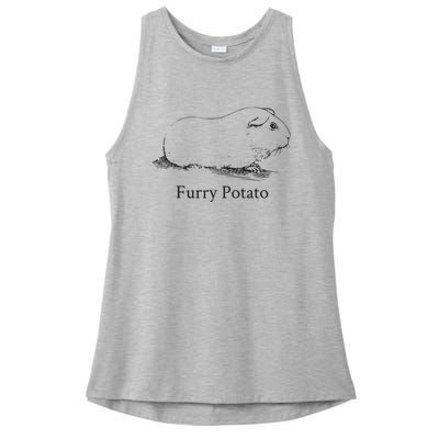 Funny Guinea Pig Furry Potato Wrong Animal Name Stupid Joke Ladies PosiCharge Tri-Blend Wicking Tank