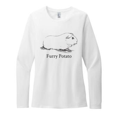 Funny Guinea Pig Furry Potato Wrong Animal Name Stupid Joke Womens CVC Long Sleeve Shirt