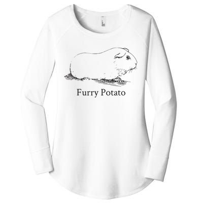 Funny Guinea Pig Furry Potato Wrong Animal Name Stupid Joke Women's Perfect Tri Tunic Long Sleeve Shirt