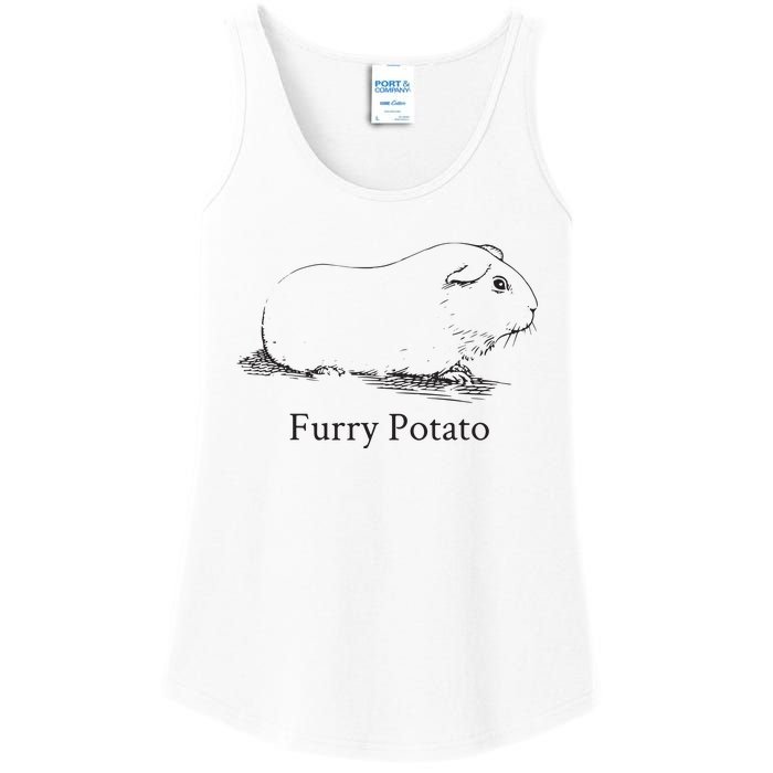 Funny Guinea Pig Furry Potato Wrong Animal Name Stupid Joke Ladies Essential Tank