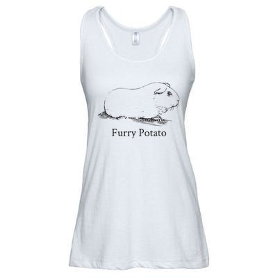 Funny Guinea Pig Furry Potato Wrong Animal Name Stupid Joke Ladies Essential Flowy Tank