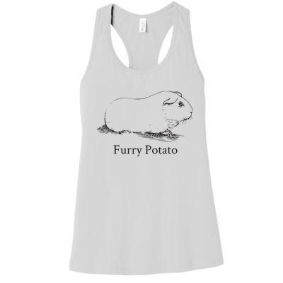 Funny Guinea Pig Furry Potato Wrong Animal Name Stupid Joke Women's Racerback Tank