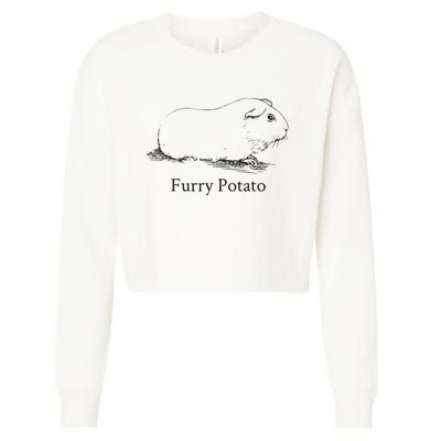 Funny Guinea Pig Furry Potato Wrong Animal Name Stupid Joke Cropped Pullover Crew