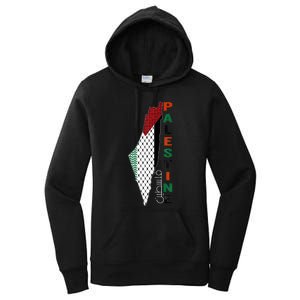 Free Gaza Palestine Flag Arabic Women's Pullover Hoodie