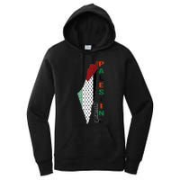 Free Gaza Palestine Flag Arabic Women's Pullover Hoodie